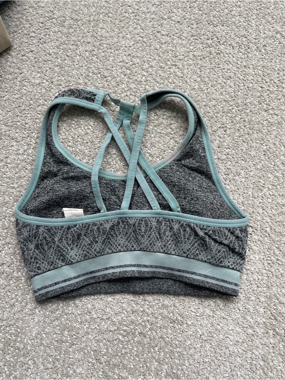 Jockey Grey & Mint Patterned Sports Bra - Picture 2 of 3